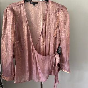 Elegant Mauve Wrap Top